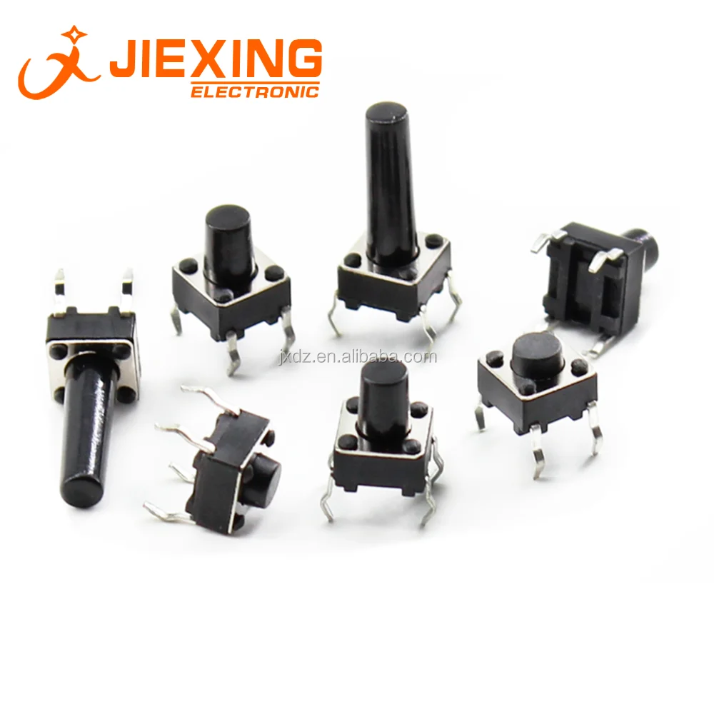 6mm Tact Switch 6*6*4.3/5/6/7/8/8.5/9/10/11/12--/15mm 4pin Dip Micro ...