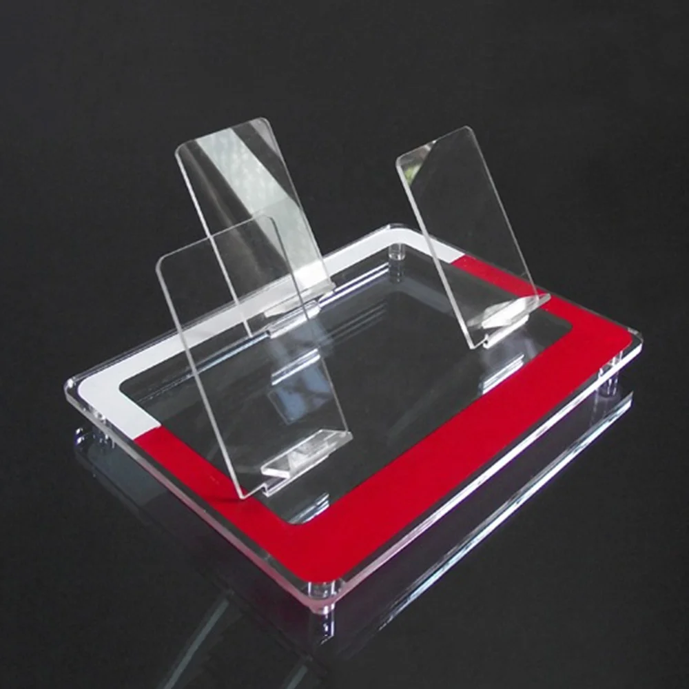 10cm Clear Acrylic Tablet Display Stand Desktop Round Perspex Ipad