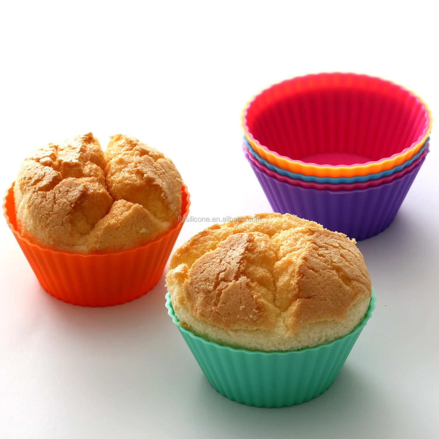 Jumbo Muffin Liners Reusable Large Individual Muffin Tin Pan 3.5 Inch