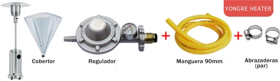 Poderoso Calentador Para Patio En Acero Inoxidable Gas Lp Incluye