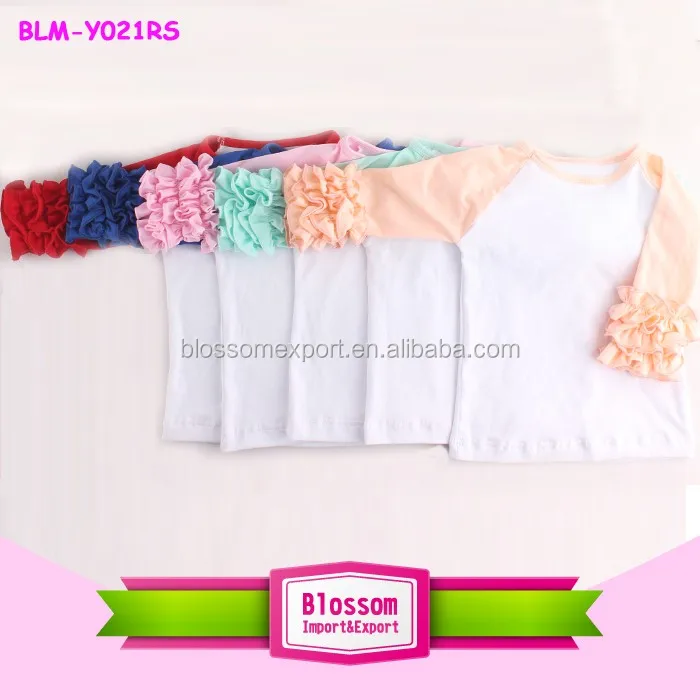 Wholesale Baby Girl Blank Raglan T 
