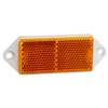High quality Rectangle UV PC material screw install Trailer Truck Car make Amber Road Safety Reflex Reflector
