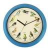 novelty birds decor pattern plastic funny wall clock with hourly sound