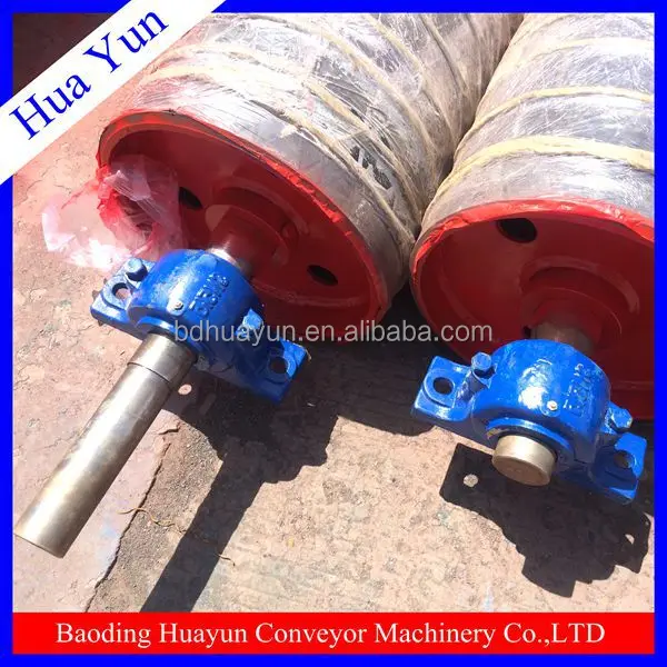 325mm径スチールドライブコンベヤードラムラバーコーティングヘッドプーリー Buy ゴムコーティングされたヘッドプーリー、ラバー