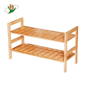 2 Tiers Eco-friendly Bamboo Wooden 