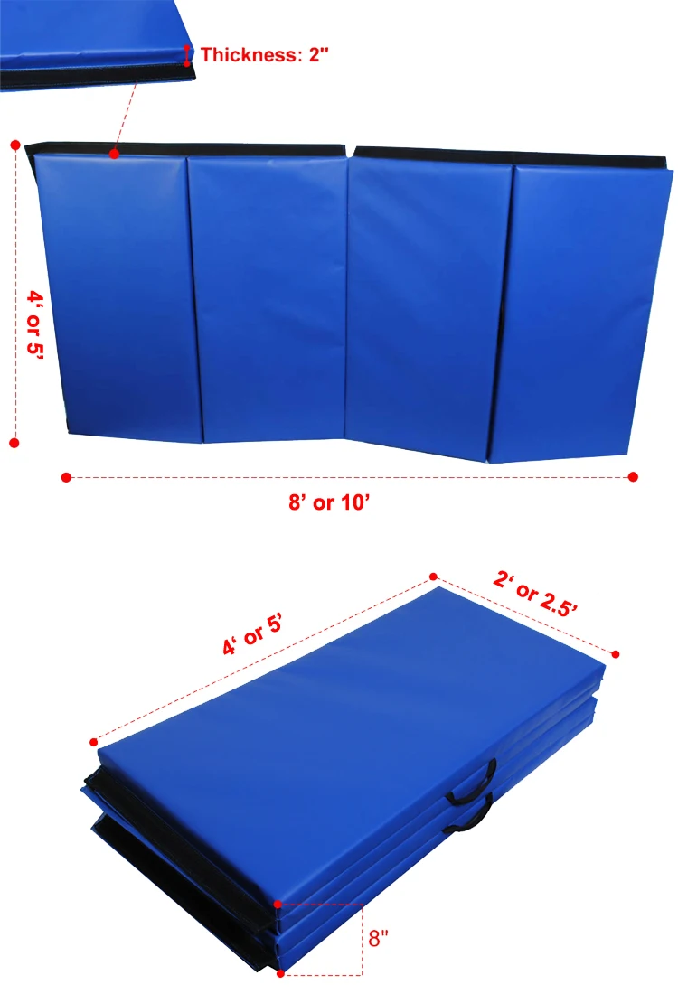 Manufacture Wholesale Gym Mat Four Folding Gymnastics Acrobatic Mats ...