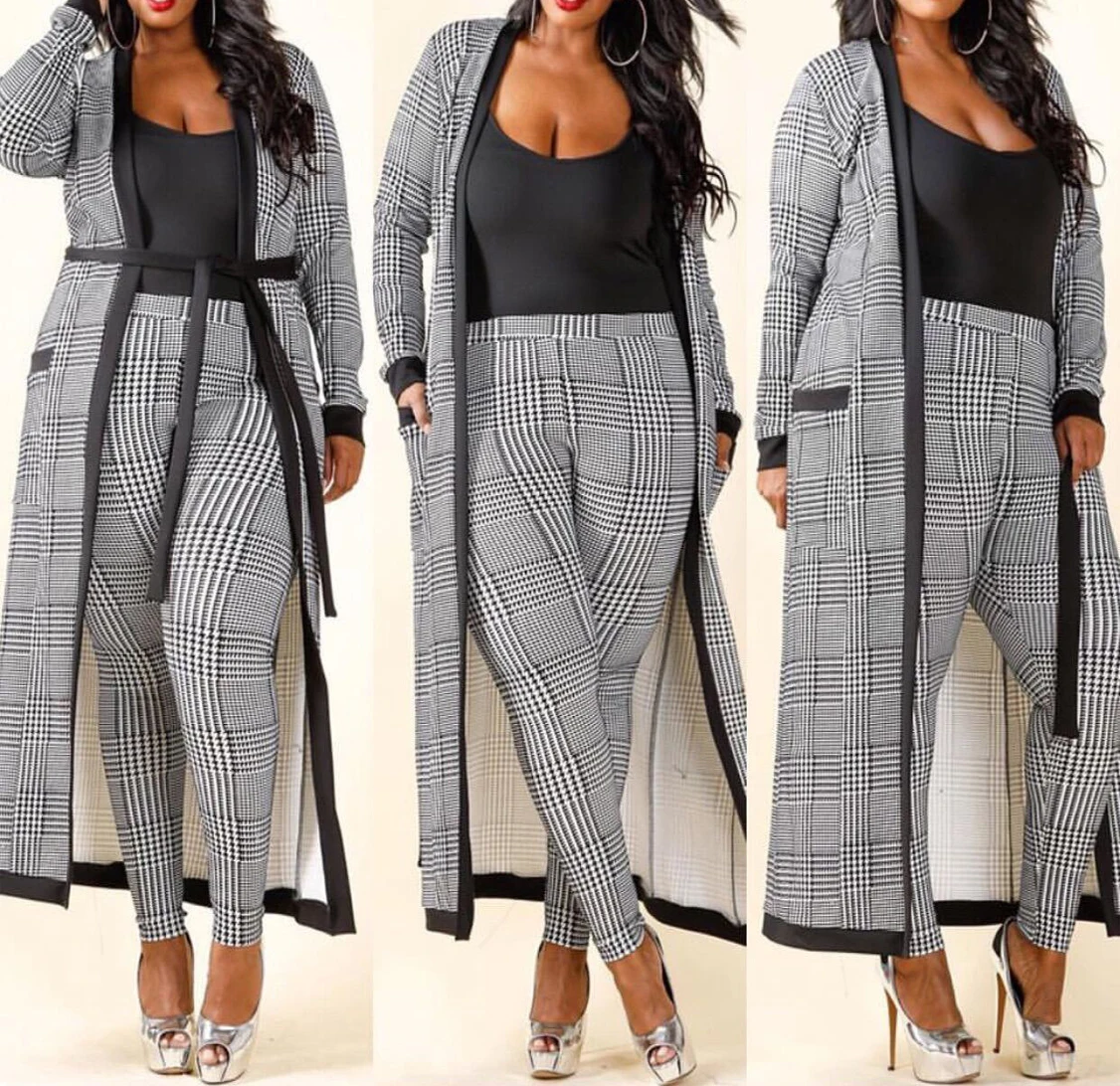 Wholesale Office Clothing Plus Size Outfit Women Pants And Coat - Buy