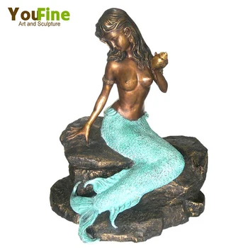 Modern Garden Abstract Bronze Mermaid Sculpture For Modern Garden Abstract Bronze Mermaid Sculpture For