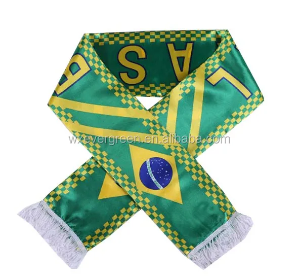 High Quality Satin Printed Football Scarf Blank Polyester Scarf - Buy