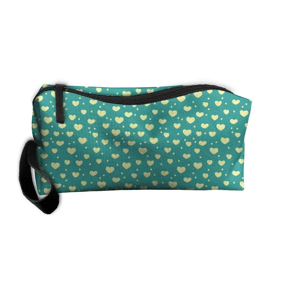 White Love Floral Pencil Pen Case Box Cosmetic Makeup Bag Storage Pouch Purse