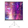 Portable Indoor Outdoor Projector Screen, 100 Inch Diagonal HD 1:1 Pull Up Foldable Stand Tripod Projector Screen
