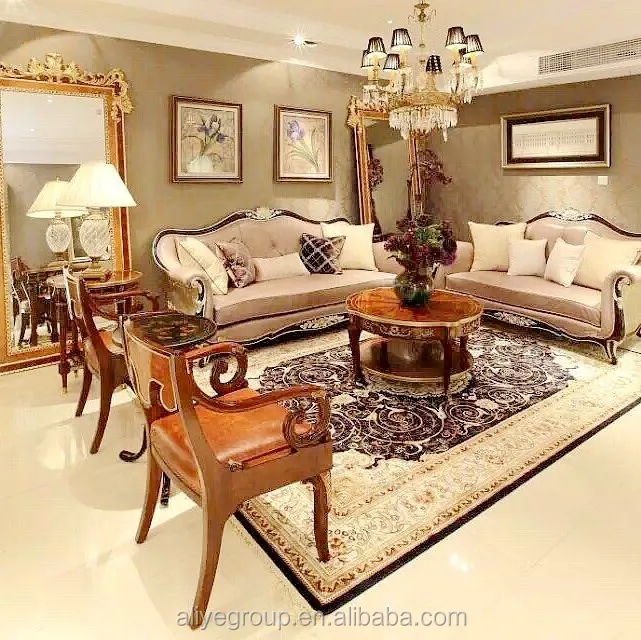 Furniture Luxury French Romantic Style Couch Top Quality Living Room