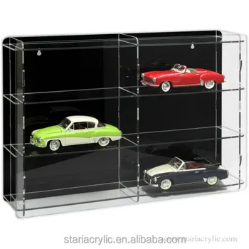 Wholesale Crystal Clear Wall Mounted 6 Slot Acrylic Model Car