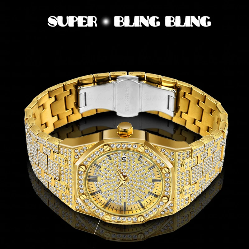 Blues RTS Luxury Mens White Gold Watch Iced Out Male Diamond Quartz Watch  For Hip Hop Rapper Jewelry - Buy Blues RTS Luxury Mens White Gold Watch  Iced Out Male Diamond Quartz