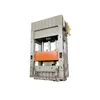 Pole type double action hydraulic press with front exit moving bolster
