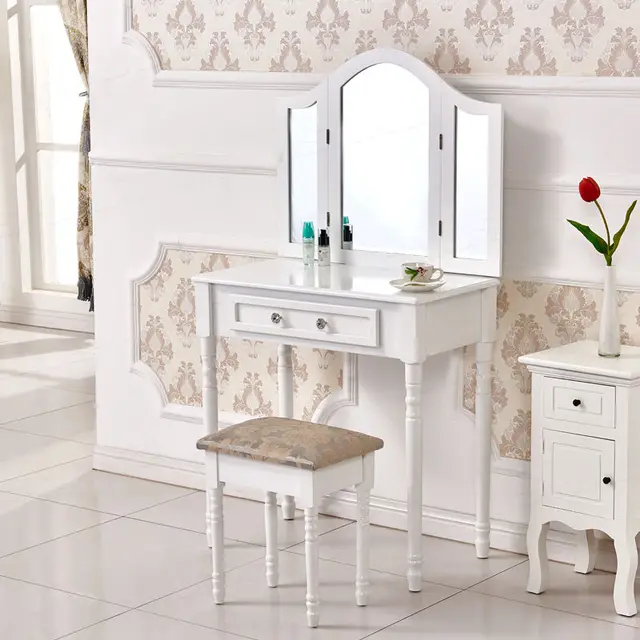 Modern Vanity Cabinet Drawers Makeup Used Dresser With Mirror