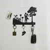 High quality elegant lovers kiss design home decor wall mounted hanger with 3 multifunction hooks