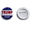 Customized Prints Round Tinplate US President Donald Trump Badge USA Election Metal Badges