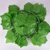 garland hanging decoration artificial silk leaf garland maple leaf, grape leaf, sweet potato leaf