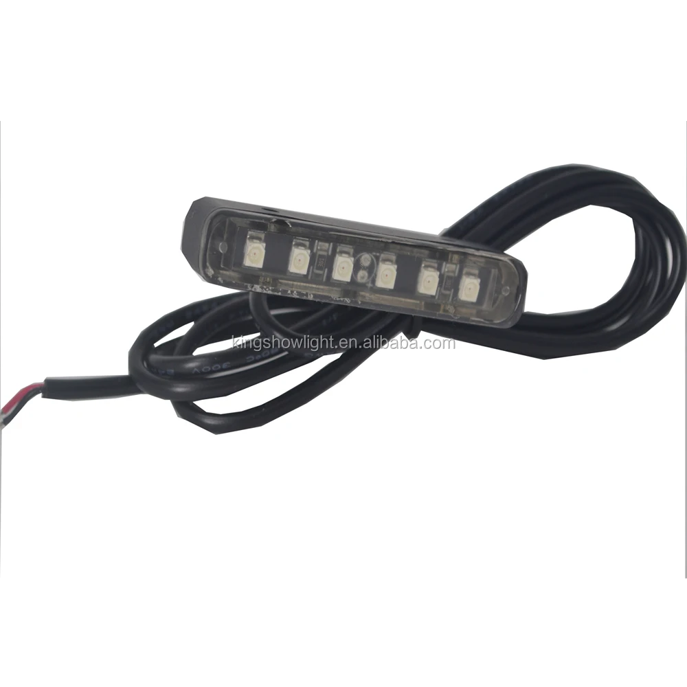 White 6led motorcycle led trailer tail lights 3528 led license plate tail light