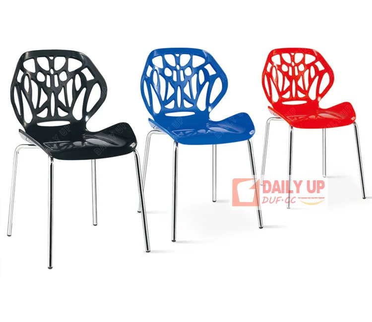 Famous Leisure Design Driade Miss Lacy Wedding Hall Chairs Dining Plastic Chair With Steel Legs For Sale