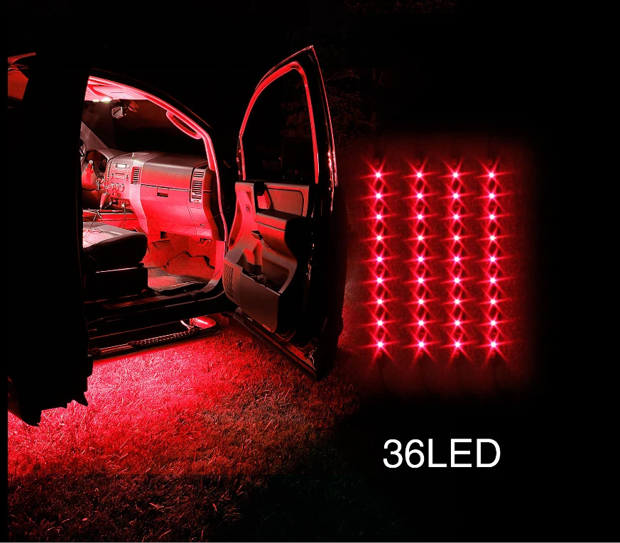 Kingshow Car Decorations Red 4xslim Kit Led Light Kingshow Car Decorations Red 4xslim Kit