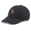 Cotton Twill Unstructured Custom Blank Dad Hats With Plain Rose Flat Embroidery logo 6 Panel Baseball Hat