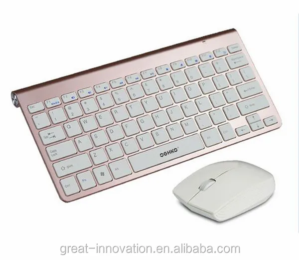 2.4ghz Wireless Silver Keyboard Mouse Combo With Inclination Buy