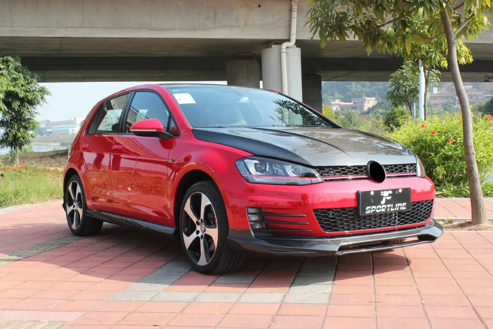 Mk7 Carbon Fiber Golf 7 Gti Front Lip For Vw Golf Vii Bumper 2014 Up