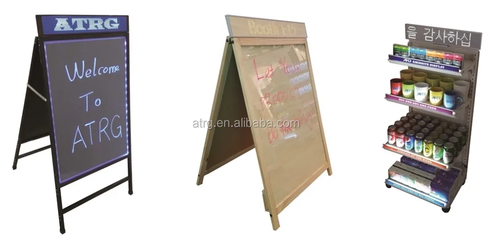 Hidden moving message P5 LED display for double sided Metallic LED writing board