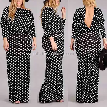 white polka dot dress plus size