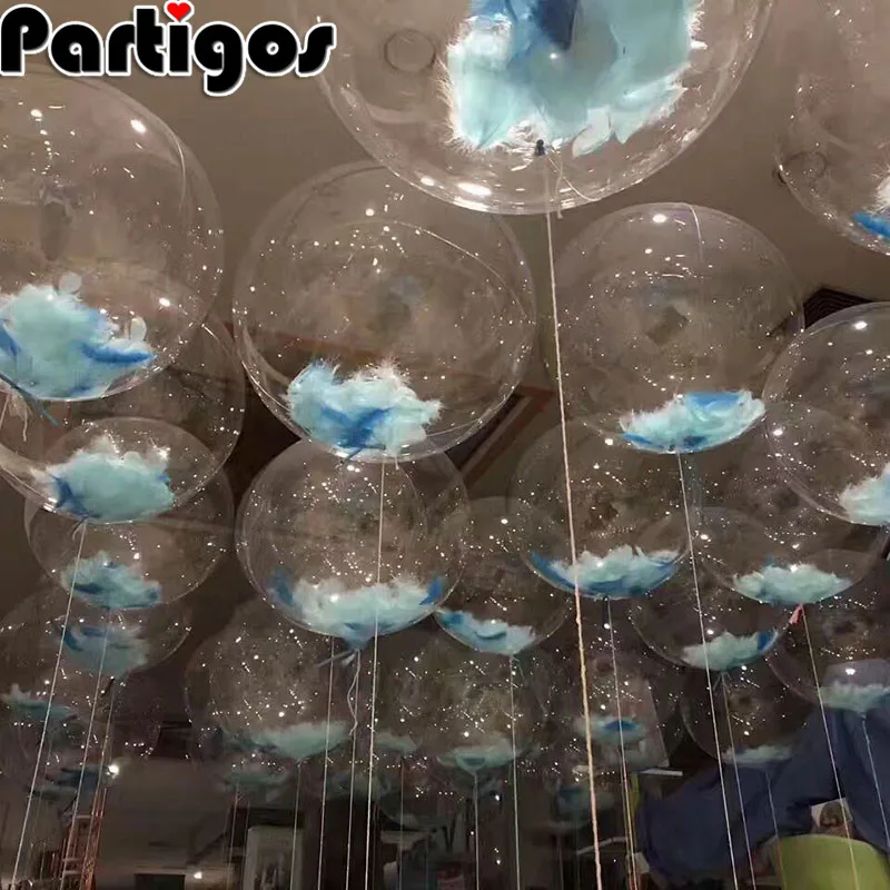 5PC 18" PVC Clair Film Bulle Ballon invisible transparent mariage fête décoration 