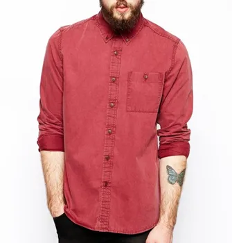 pink denim shirt mens 