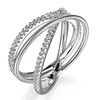 SR01410 Kenturay Wholesale Price Per Gram Italian Jewelry 925 Cross Silver diamond Ring For Ladies