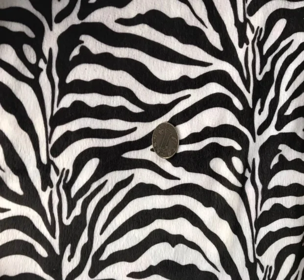 Velboa Faux Fur Sm Zebra Animal Print Fabric Black White Sewing Velboa Faux Fur Sm Zebra Animal Print