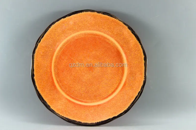 Good Quality Solid Melamine Dinner Plate With Decal