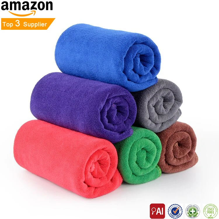China factory wholesale custom size logo 400 GSM microfiber car cleaning towels