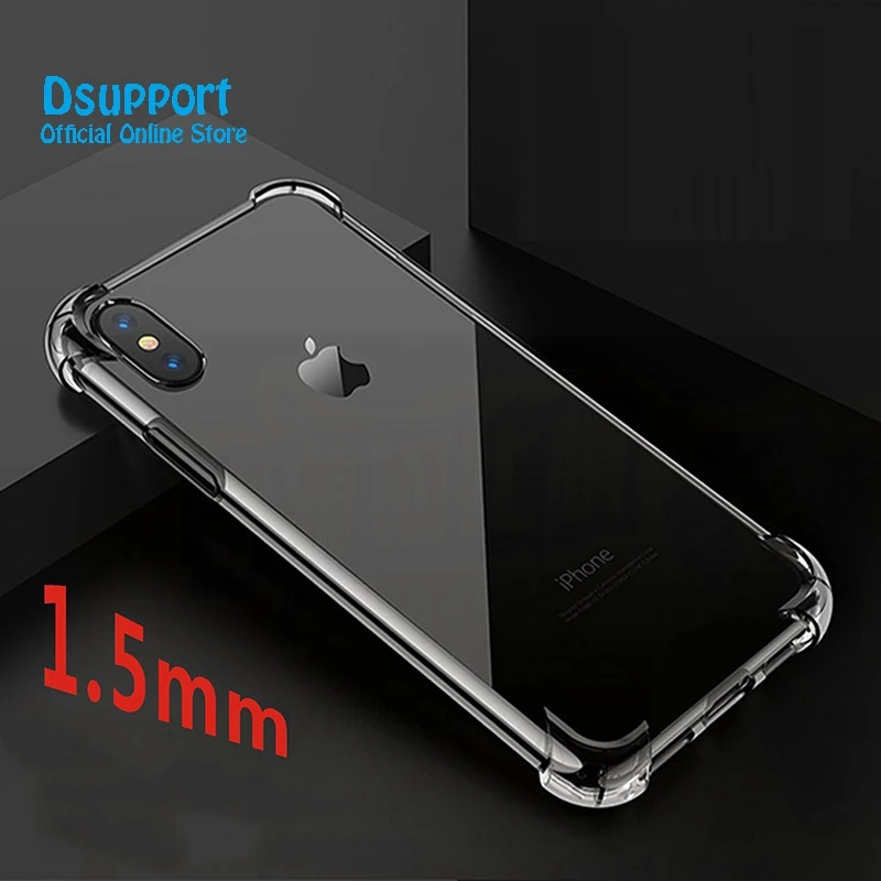 For Iphone 9 Plus/x/7/8 Clear Tpu Case High Quality Crystal Transparent ...