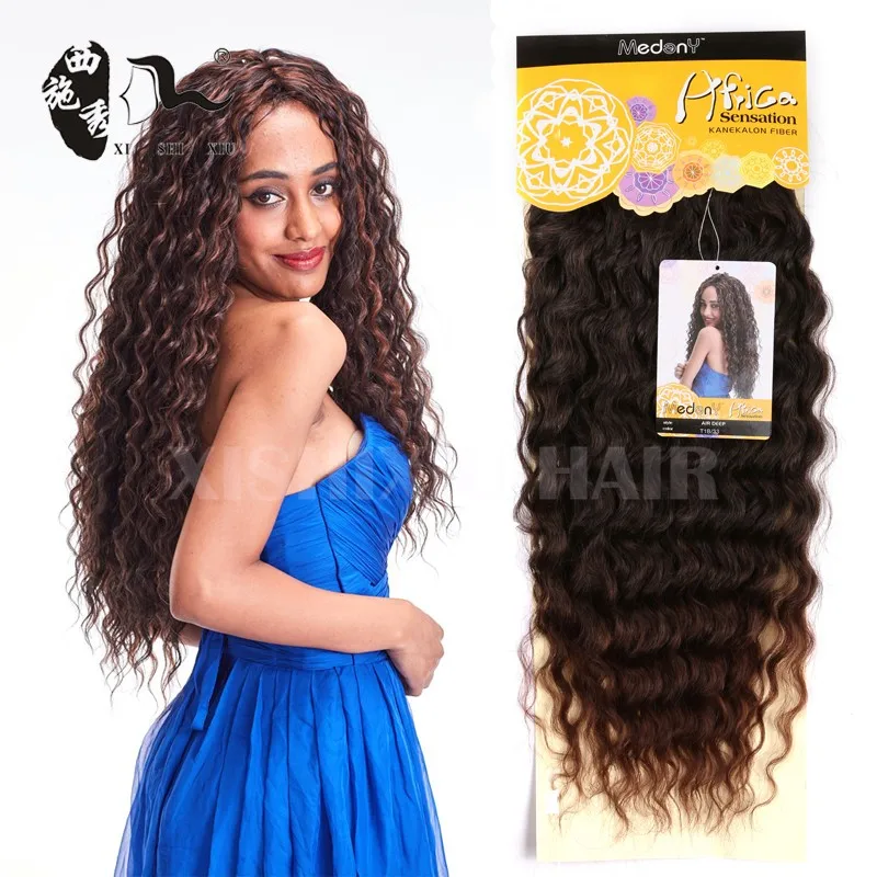 New Arrival Miss Rola Ombre Synthetic Hair Extension Air Deep Wave