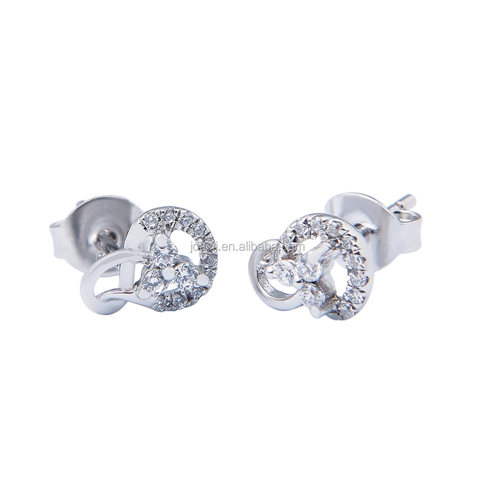 Joacii wholesale Customs Earring Jewelry sweet Heart designs women 925 Sterling Sliver Stud earrings