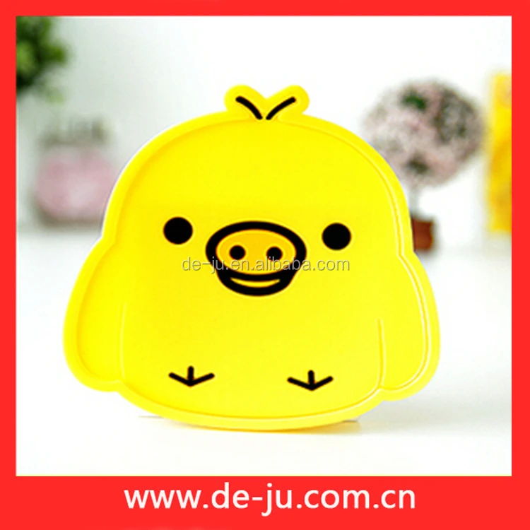 Dingdong Cat Head Design Custom Silicone Coasters
