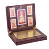 custom antique red wooden diy gift storage box for gift input packing with logo