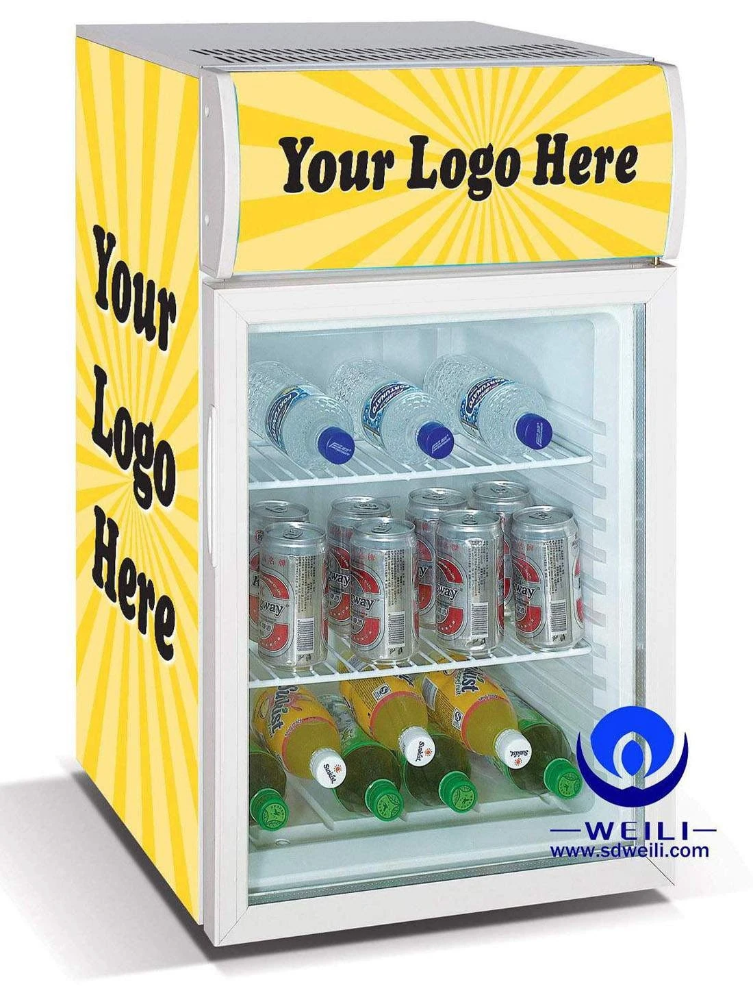 20 Liter Kulkas Mini Display Cooler Dengan Sistem Pendingin Kotak