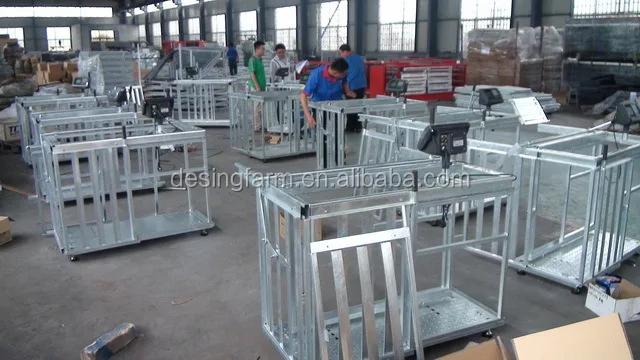 Electric Hot Dip Galvanized Sheep Crate For Weighing