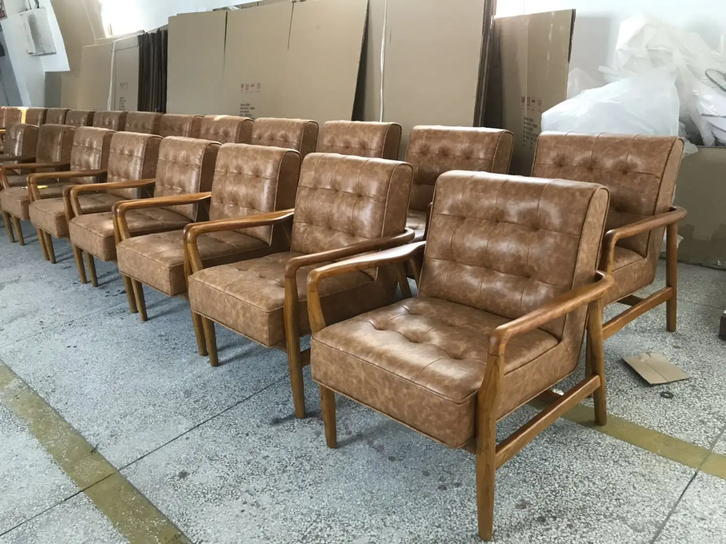 New Brad Vintage Leather Armchair Designer Wooden Armchair Buy