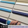 Top quality light blue ceramic swimming pool border tiles