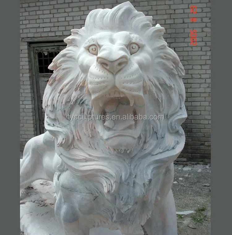 Hebei Carved Cheap And Fine Standing Marble Lion Statue Stone Lion