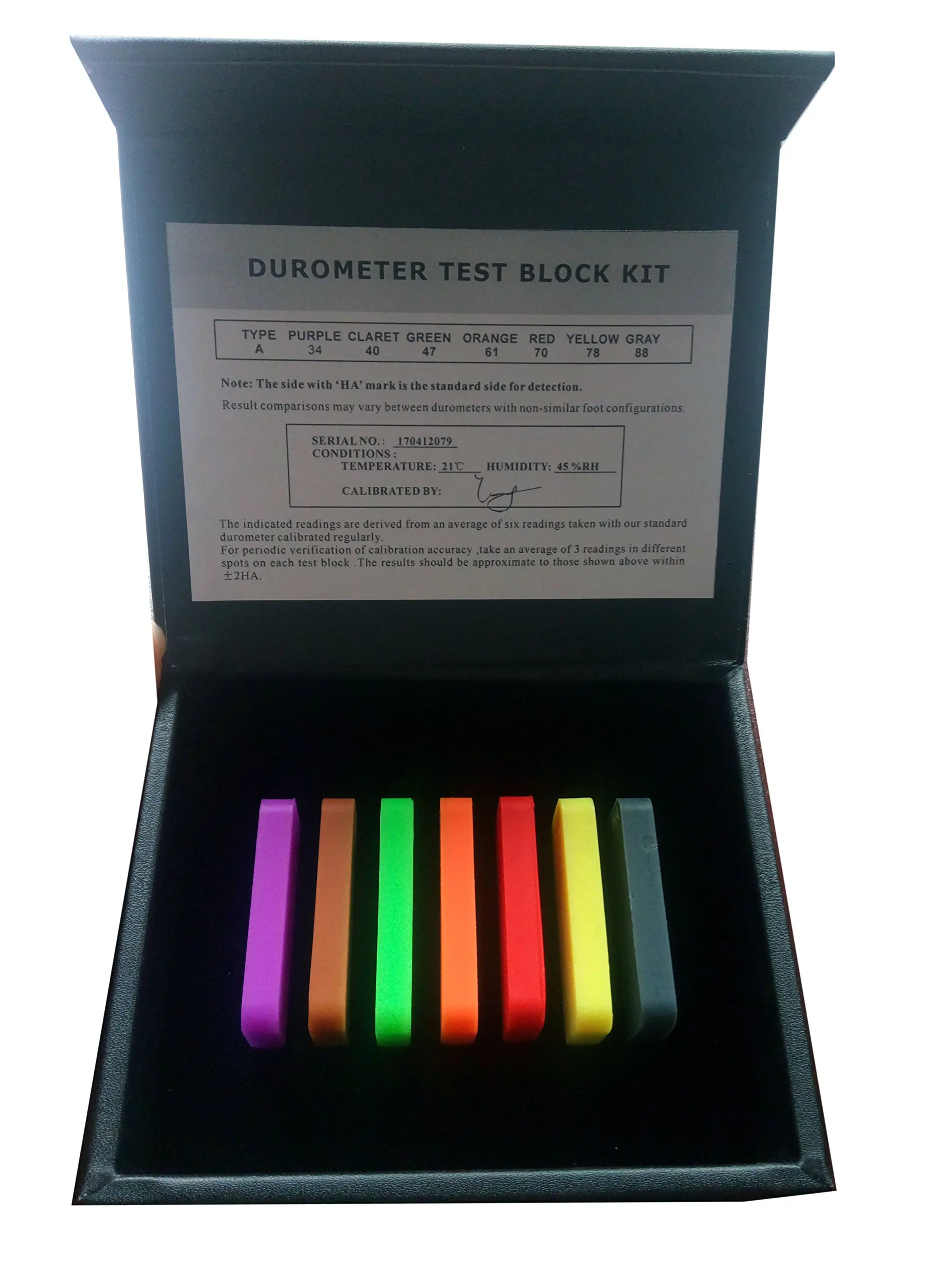 CNYST Hardness Test Block Kit for Durometer D Type Block Kits with 3 Color