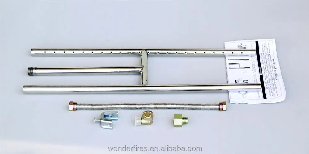 24 H Burner Ss Fireglass Fireplace Propane Regulator Valve Gas