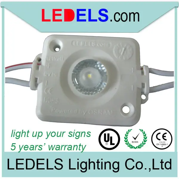 waterproof high power led modules,12V 1.6W injection led sign light modules for light box, 5 years warranty
